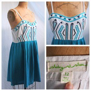 Staring at Stars Blue and White Dress